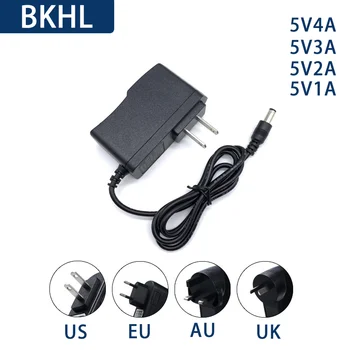 (1 бр./лот) 5V1A 2A 3A 4A захранващ адаптер ac 110-240 v стабилно зарядно устройство за краката US/EU/AU/UK универсален щепсел