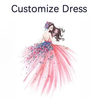1. Потребителско рокля за момичета с цветя модел рокля за шаферка, сватбени рокли за жени, вечерна рокля, рокля за бала