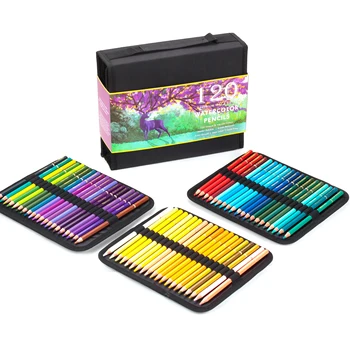 120 цветни моливи найлон скоростна Професионална водорастворимая за оцветяване за рисуване с молив е подходящ за начинаещи ученици Аксесоари