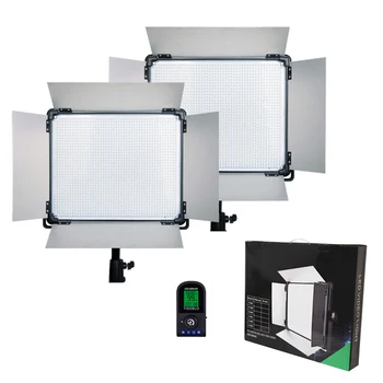 2 бр. led видеосветильник с LCD телевизор, лампа E-1080II за продължаване на осветление, видеосветильник за студийната фотография, led видеосветильник