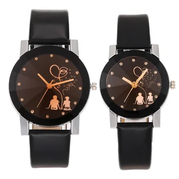 2022 нови часовници за влюбени, кожени кварцов ежедневни часовници с показалеца
