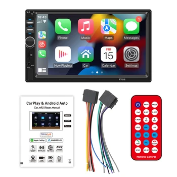 2Din 7-Инчов Авто Радио Мултимедиен Плейър Универсален Авто Стерео GPS КАРТА CarPlay Android Авто Кола MP5 Плейър Авто Радио