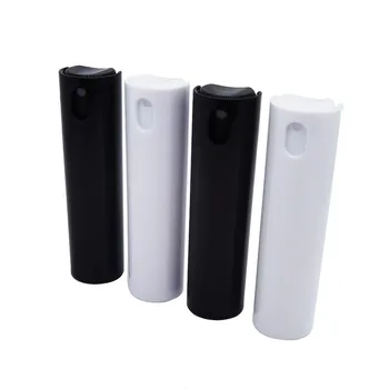 360 бр./лот, мини-флакон-спрей за парфюми обем от 10 мл, пластмасов черно-бяла капачка, бутилка за пръскане на течност за електронни цигари, пътен опаковъчен контейнер