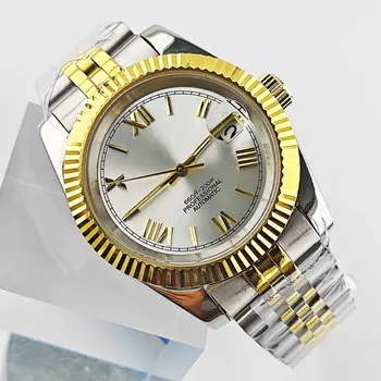 39 мм Корпус часа автоматични часовници за мъже с Потребителски логото Циферблат Сапфир кристал 36 мм Корпус часа е Подходящ за часовници с механизъм NH35 Аксесоари за часовници