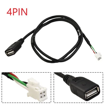 4-пинов USB удължителен кабел Адаптер За автомобилна Стерео радио с USB Кабел, Адаптер за Директно Закрепване е Подходящ За повечето коли