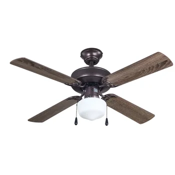42-инчов вентилатор на тавана с осветление, бронз, вентилатори, с обратен поток на въздуха, вентилатор на тавана с осветление и дистанционно управление