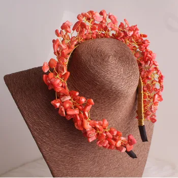 4ujewelry 100% естествени коралови мъниста, ръчно изработени, шапки, африканска превръзка на главата за жени