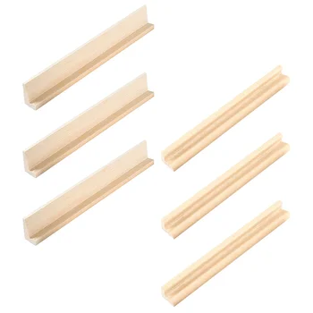 6 броя поставки за домино дървени стелажи 