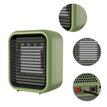 800 W Мини-електрически нагревател Преносим настолен вентилатор Преносим нагревател тенис на воздухонагреватель подходящ за офис стенен радиатор за баня