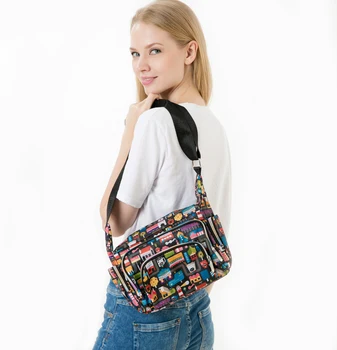 ANAWISHARE, холщовые чанта през рамо, дамски чанти-незабавни посланици с флорални принтом, малка чанта за рамото, летни плажни чанти, водоустойчива чанта