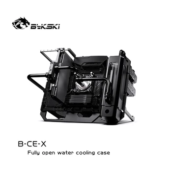 Bykski B-CE-X шаси с отворена рамка, дистрибутивная плоча, дело на компютър с водно охлаждане, долно оттичане, дисплей със собствените си ръце