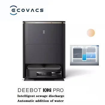 ECOVACS DEEBOT X2 X2 Omni PRO PLUS Робот-Прахосмукачка За Подметания, Мивка с Топла вода, Въже За събиране и Сушене на прах, Интеграция