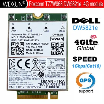 Foxconn T77W968 LTE Cat16 ГНСС 5G WWAN карта DW5821e DW5821e-dimo за Dell Latitude 5420 5424 7424 Latitude 7400 / 7400 2- в-1