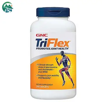 GNC TriFlex Хранителни вещества за ставите, 240 Капсули глюкозамин и хондроитин, плюс МСМ, Укрепват здравето на ставите, бързо облекчава болката в ставите