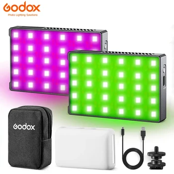 Godox C5R Knowledge RGB Creative Light 2500-8500K 5W Джобно Мини Карманное RGB Видео Осветление за DSLR Камери с Осветление за Видеоблогинга на Живо