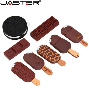 JASTER Ice Cream USB Флаш памети 64 GB С Дръжка-Памет 32 GB Креативен Подарък за Деца Memory Stick duo 16 GB бисквити фабрика.в Стик 8G