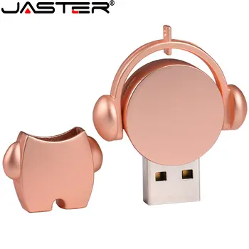 JASTER Музикална Кукла USB Флаш памети 64 GB Дръжка от Розово Злато 32 GB 16 GB 8 GB Безплатен Потребителски Логото USB-устройство Креативен Подарък за Сватбен Подарък