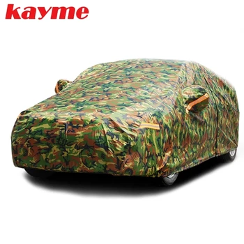 Kayme, водоустойчив камуфляжные автомобил сеат, слънцезащитен калъф за кола, рефлектор от прах, дъжд, сняг, защитен suv, седан, пълен