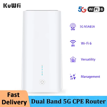 KuWFi 1800Mbs 5G WiFi Рутер-6 двойна лента От 5 Ghz 2,4 G CPE Умен Рутер Смартфон Глобалната Версия на Безжична Точка за WiFi достъп до 500 + потребители