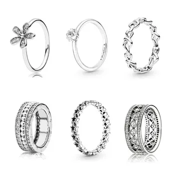 LR Ретро стил S925 Стерлинговое сребърен пръстен с цирконий, цвете, модни двойка, женски очарователни бижута, подарък за приятелката си, парти, тенденция 2022 г.