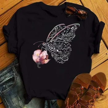 Maycaur, модни дамски тениска, тениска с флорални принтом 