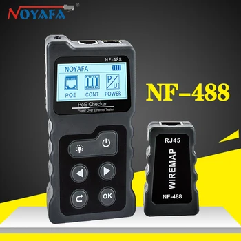 Noyafa NF-488 Lan Тестер Кабелен Тракер PoE Комутатор RJ45 Цифров Ethernet CAT5 CAT6 Тест на Мрежата LCD дисплей Мрежови Инструменти