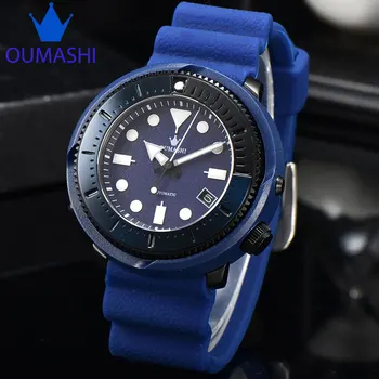 OUMASHI Мъжки часовник от серията GS Мъжки луксозни автоматични часовници NH35 от неръждаема стомана водоустойчив часовник Топ сапфировые часовници