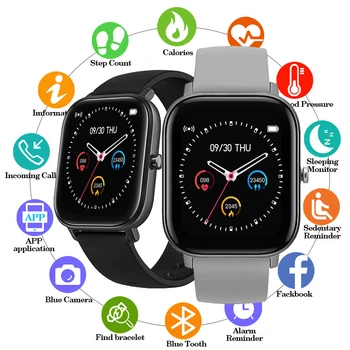P8 Смарт часовници Android Watch 1.4-инчов Гривна с пълен Сензорен екран, Фитнес Тракер, Ръчни Часовници за измерване на кръвно налягане, p8 Dafit Smartwatch 202