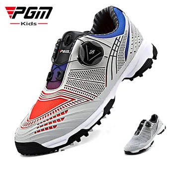 PGM 2023 Детски обувки за голф в есенно-зимната водоустойчив спортни обувки за момчета, нескользящая ежедневни обувки, модни модели маратонки