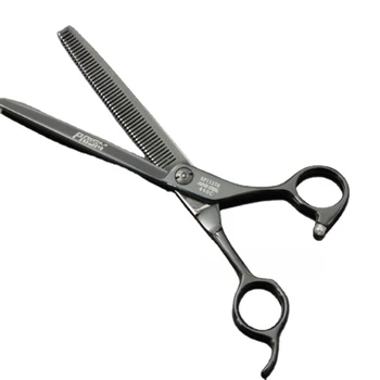 Prism Професионални ножици за коса, черни ножици за подстригване и изтъняване на кучешка козина на Едро