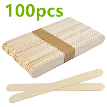 Sdotter 100 бр., женски дървени пръчици за премахване на окосмяването по тялото, восъчен депилация, пръчици за еднократна употреба, комплект козметични принадлежности, wooden депресор за преводачи, спа