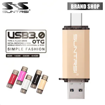 SunTrsi usb флаш памет type c 64 GB памет 3,0 128 GB памет 32 GB карта usb type C ключ 16 GB карта водоустойчив USB устройство 3,0