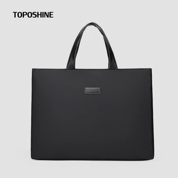 Toposhine 14-инчов мъжки лаптоп, просто обикновен найлон пътни чанти, 2 цвята, ежедневни мъжки чанти, мъжки чанти-тоут, куфарче, чанта за през рамо