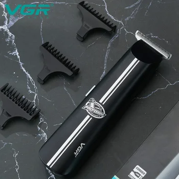 VGR електрически тласкач за подстригване преносима електрическа машина за подстригване на коса с гравирани върху отдалечава линията на косата V-007