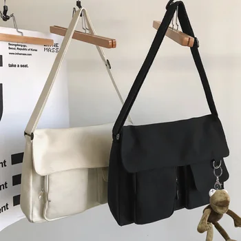 Xiaomi Холщовая диагонално чанта през рамо, младежта ежедневна чанта през рамо, голяма чанта голям-месинджър, однотонная дамска чанта с окачване