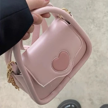 Xiuya, сладко чанта в корейски стил, дамска чанта на верига от изкуствена кожа, однотонная чанта на рамото, нова лятна скъпа модерна чанта през рамо
