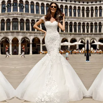 YOLANMY 6 луксозни сватбени рокли на Русалка за жени 2023 булката с аппликацией в стил Brautmode Vestidos De Новия