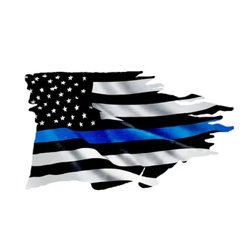 Z1016 # Автомобилна стикер за полицията на САЩ, тънка синя линия, аксесоари с рваным флага, Pegatinas Para Coche, направи си сам, автомобилен стайлинг