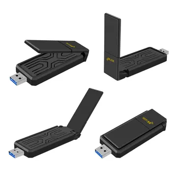 Безплатен драйвер 1800 Mbps WiFi 6 USB, Безжичен Адаптер 1800 Mbps на 2,4 G/5,8 G USB 3.0 и Wi-Fi Адаптер Поддръжка на мрежова карта WPA3