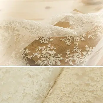 Безплатна доставка Сам в памучна бродерия бяла лейси плат водорастворимая лейси плат, марля аксесоари за сватбена рокля с ширина 140 см
