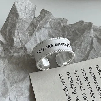 Винтажное модно индивидуално пръстен с надпис Love Пръстен Унисекс сребрист цвят, отворен пръстен, бижута, аксесоари за банкет за подарък