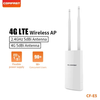 Външен 4G LTE Рутера 150 Mbit/s, Водоустойчив 3G/4G Рутери с вашата СИМ-карта, Поддръжка на 32 Потребители, POE USB Захранване за Външно покритие на WiFi