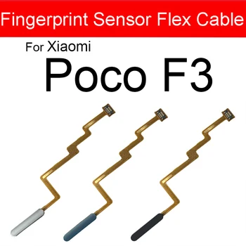 Гъвкав кабел за домашно сензор за пръстови отпечатъци за Xiaomi Poco F3 Menu Key Touch ID сензор за пръстови отпечатъци с подмяна на бутона на захранването