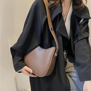 Дамска чанта за през рамото от изкуствена кожа, черни чанти за пазаруване, чанта за пътуване до работа с голям капацитет, дамски чанти-скитник под мишниците