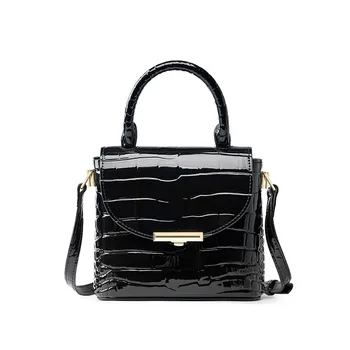 Дамски чанта за жени, модни луксозни дизайнерски чанти, тенденция 2023, кожена чанта-кофа с крокодиловым модел, ежедневна чанта през рамо