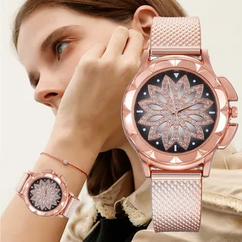 Дамски часовници с диаманти, луксозни и елегантни часовници с кристали, дамски златни часовници, ръчни часовници за жени Часовник Дамски Ръчен 2022