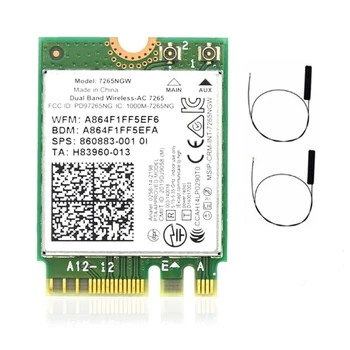 Двухдиапазонная безжична мрежа-карта AC 7265 7256NGW 802.11 AC 1200 М Wi-Fi + Bluetooth4.2 NGFF-M2 WLAN WIFI карта intel7265