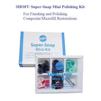 Дискове за полиране на зъбите SHOFU, мини-набор от SHOFU Super Snap Rainbow, комбиниран диск за полиране и довършителни работи на зъбите SHOFU Super Snap