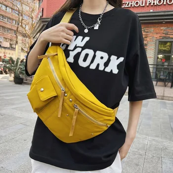 Ежедневни найлонова чанта през рамо на открито, нагрудная чанта с голям капацитет, градинска тенденция студентски чанта на рамото, дизайнерски скута Унисекс чанти, портфейл