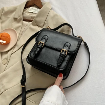 Елегантна дамска мини чанта-тоут 2023, нова висококачествена дамска дизайнерска чанта от изкуствена кожа, реколта дамска чанта-месинджър през рамо